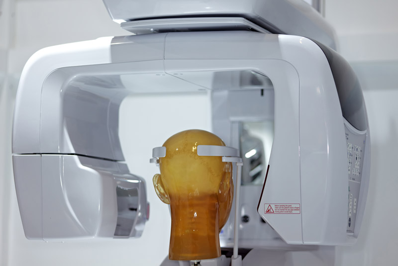 Dental Patient Model Head Inside Of A CBCT Scanner